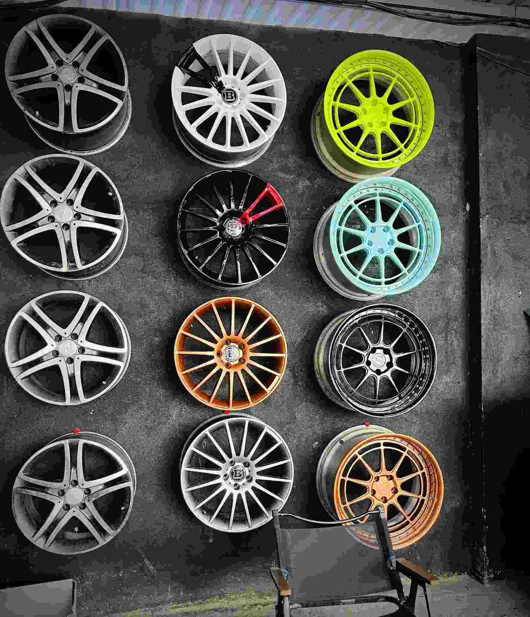 Sơn mâm ô tô theo từng màu