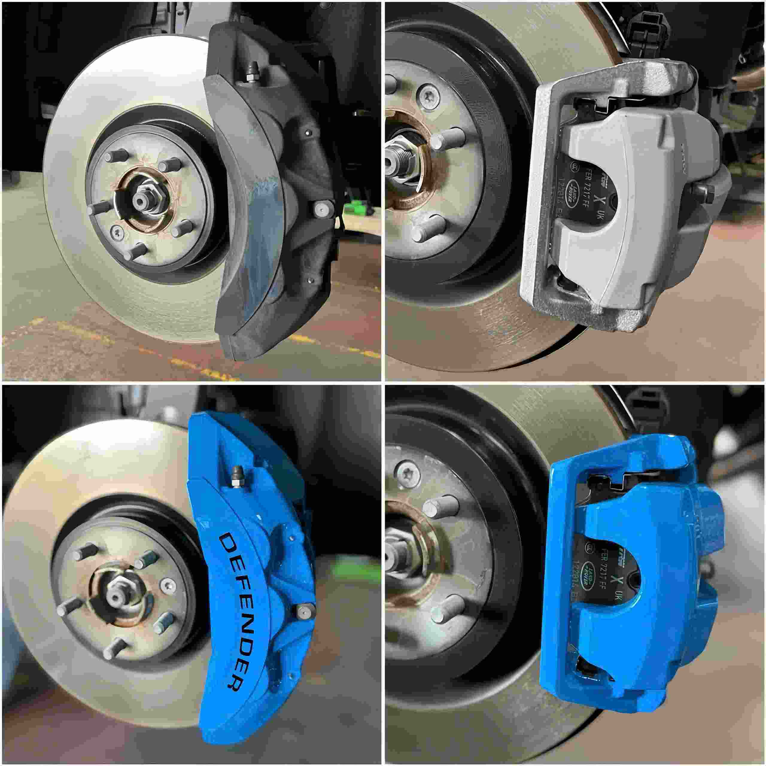 Sơn heo thắng ô tô màu xanh 